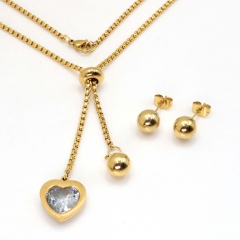 Stainless steel jewelry set Necklace and earrings Wholesale