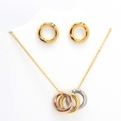Stainless steel jewelry set Necklace and earrings Wholesale