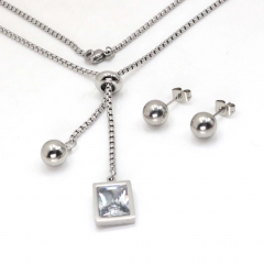 Stainless steel jewelry set Necklace and earrings Wholesale