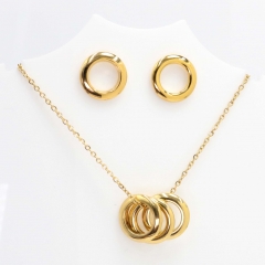 Stainless steel jewelry set Necklace and earrings Wholesale