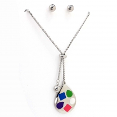 Stainless steel jewelry set Necklace and earrings Wholesale
