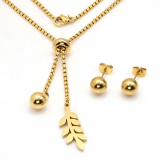 Stainless steel jewelry set Necklace and earrings Wholesale