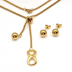 Stainless steel jewelry set Necklace and earrings Wholesale