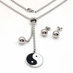 Stainless steel jewelry set Necklace and earrings Wholesale