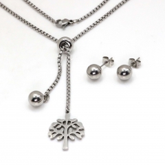 Stainless steel jewelry set Necklace and earrings Wholesale