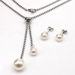Stainless steel jewelry set Necklace and earrings Wholesale