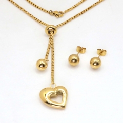 Stainless steel jewelry set Necklace and earrings Wholesale