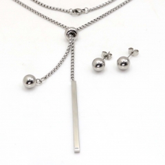 Stainless steel jewelry set Necklace and earrings Wholesale