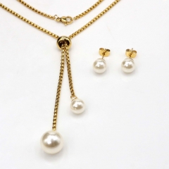 Stainless steel jewelry set Necklace and earrings Wholesale