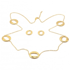 Stainless steel jewelry set Necklace and earrings Wholesale