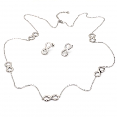 Stainless steel jewelry set Necklace and earrings Wholesale