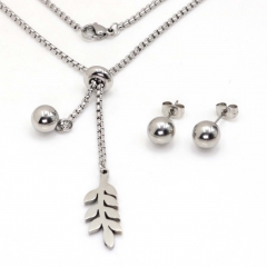 Stainless steel jewelry set Necklace and earrings Wholesale