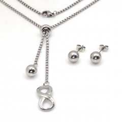 Stainless steel jewelry set Necklace and earrings Wholesale