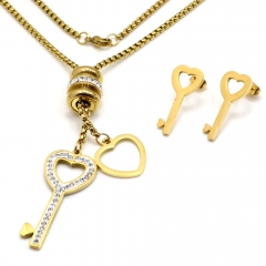 Stainless steel jewelry set Necklace and earrings Wholesale