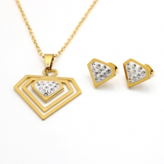 Stainless steel jewelry set Necklace and earrings Wholesale