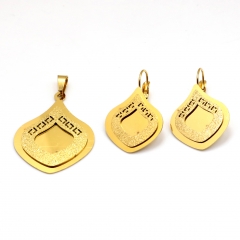 Stainless steel jewelry set pendant and earrings Wholesale