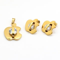 Stainless steel jewelry set pendant and earrings Wholesale