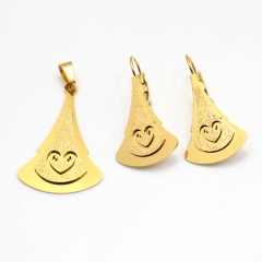Stainless steel jewelry set pendant and earrings Wholesale