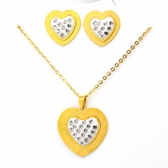 Stainless steel jewelry set Necklace and earrings Wholesale
