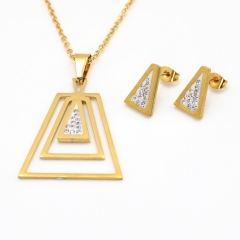Stainless steel jewelry set Necklace and earrings Wholesale