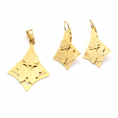 Stainless steel jewelry set pendant and earrings Wholesale