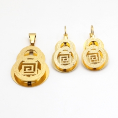 Stainless steel jewelry set pendant  and earrings Wholesale