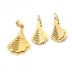 Stainless steel jewelry set pendant and earrings Wholesale