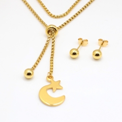 Stainless steel jewelry set Necklace and earrings Wholesale
