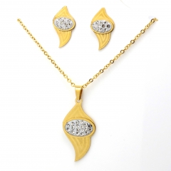 Stainless steel jewelry set Necklace and earrings Wholesale