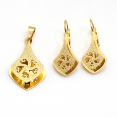 Stainless steel jewelry set pendant  and earrings Wholesale