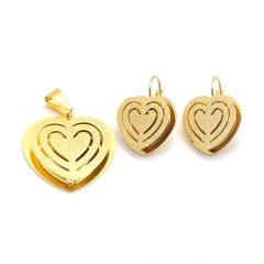 Stainless steel jewelry set pendant  and earrings Wholesale