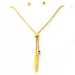 Stainless steel jewelry set Necklace and earrings Wholesale