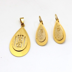 Stainless steel jewelry set pendant and earrings Wholesale