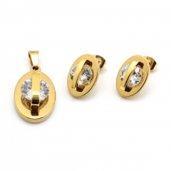 Stainless steel jewelry set pendant and earrings Wholesale