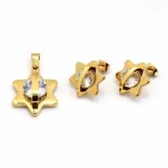 Stainless steel jewelry set pendant and earrings Wholesale
