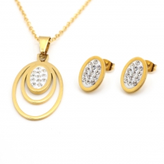Stainless steel jewelry set Necklace and earrings Wholesale