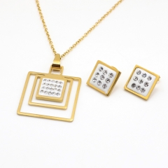 Stainless steel jewelry set Necklace and earrings Wholesale