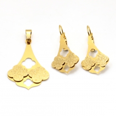 Stainless steel jewelry set pendant and earrings Wholesale