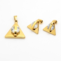 Stainless steel jewelry set pendant and earrings Wholesale