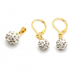Stainless steel jewelry set pendant and earrings Wholesale