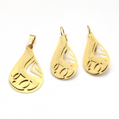 Stainless steel jewelry set pendant and earrings Wholesale