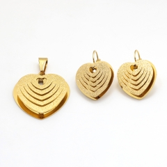 Stainless steel jewelry set pendant  and earrings Wholesale