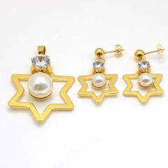 Stainless steel jewelry set pendant and earrings Wholesale