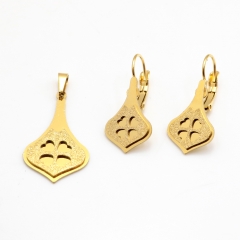 Stainless steel jewelry set pendant and earrings Wholesale