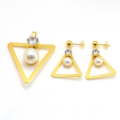 Stainless steel jewelry set pendant and earrings Wholesale