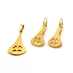 Stainless steel jewelry set pendant and earrings Wholesale