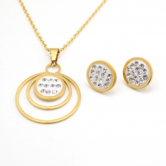 Stainless steel jewelry set Necklace and earrings Wholesale