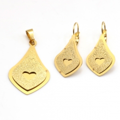 Stainless steel jewelry set pendant and earrings Wholesale