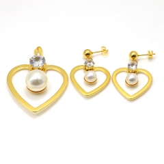 Stainless steel jewelry set pendant and earrings Wholesale