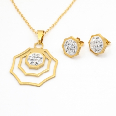 Stainless steel jewelry set Necklace and earrings Wholesale
